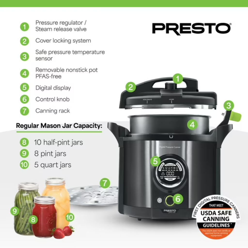 Presto 02144 12-Quart Digital Pressure Canner