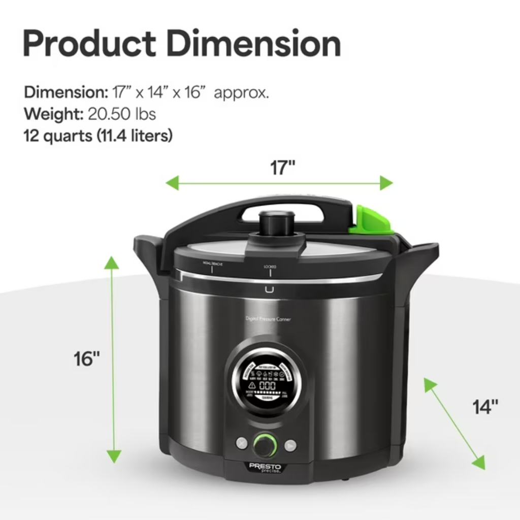 Presto 02144 12-Quart Digital Pressure Canner